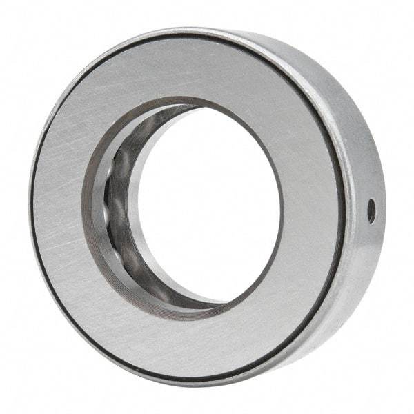 INA Bearing - 1-5/16" Inside x 2-11/32" Outside Diam, 3/4" Thick, Steel Ball Thrust Bearing - 18,800 Lbs. Static Capacity, 9,300 Max Pressure x Velocity - Eagle Tool & Supply