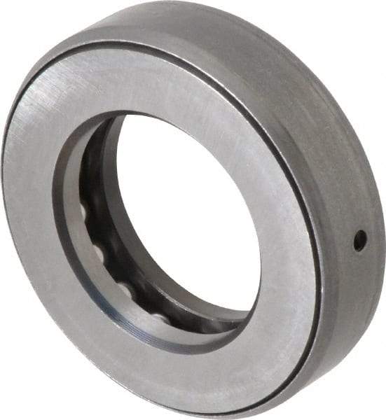 INA Bearing - 1-7/16" Inside x 2-15/32" Outside Diam, 5/8" Thick, Steel Ball Thrust Bearing - 16,600 Lbs. Static Capacity, 7,300 Max Pressure x Velocity - Eagle Tool & Supply