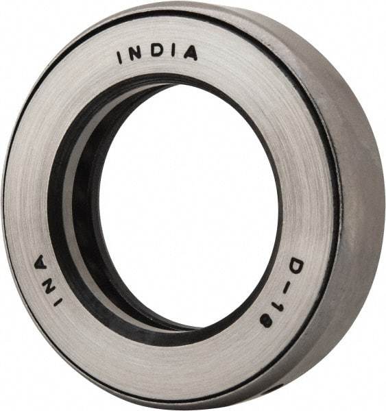 INA Bearing - 1-9/16" Inside x 2-19/32" Outside Diam, 5/8" Thick, Steel Ball Thrust Bearing - 18,300 Lbs. Static Capacity, 7,700 Max Pressure x Velocity - Eagle Tool & Supply