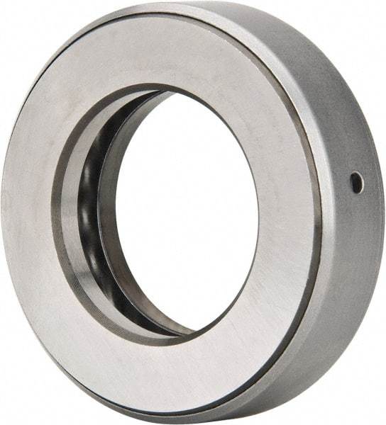 INA Bearing - 1-7/8" Inside x 3-7/32" Outside Diam, 13/16" Thick, Steel Ball Thrust Bearing - 27,500 Lbs. Static Capacity, 10,800 Max Pressure x Velocity - Eagle Tool & Supply