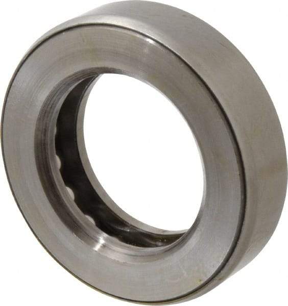 INA Bearing - 2" Inside x 3-11/32" Outside Diam, 7/8" Thick, Steel Ball Thrust Bearing - 32,500 Lbs. Static Capacity, 13,400 Max Pressure x Velocity - Eagle Tool & Supply