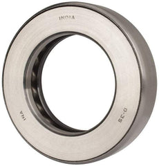 INA Bearing - 2-5/8" Inside x 4.344" Outside Diam, 1" Thick, Steel Ball Thrust Bearing - 49,000 Lbs. Static Capacity, 18,100 Max Pressure x Velocity - Eagle Tool & Supply