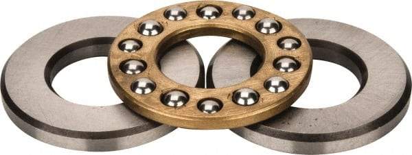 INA Bearing - 3/4" Inside x 1-15/32" Outside Diam, 9/16" Thick, Steel Ball Thrust Bearing - 530 Lbs. Static Capacity, 880 Max Pressure x Velocity - Eagle Tool & Supply