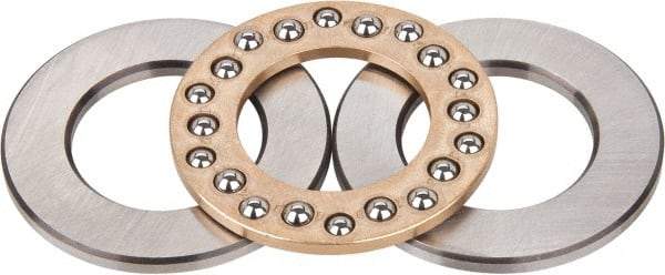INA Bearing - 1-1/2" Inside x 2-19/32" Outside Diam, 5/8" Thick, Steel Ball Thrust Bearing - 1,340 Lbs. Static Capacity, 1,690 Max Pressure x Velocity - Eagle Tool & Supply