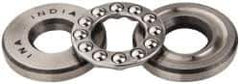 INA Bearing - 1/2" Inside x 1-7/32" Outside Diam, 9/16" Thick, Steel Ball Thrust Bearing - 3,750 Lbs. Static Capacity, 2,330 Max Pressure x Velocity - Eagle Tool & Supply