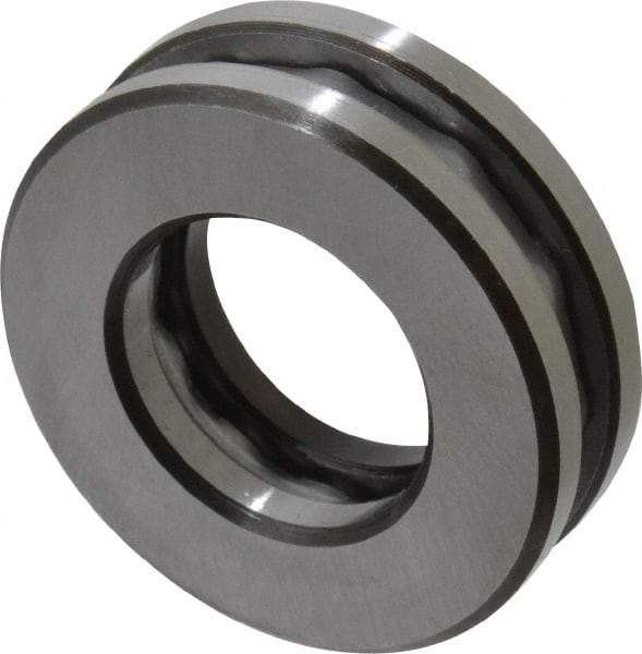 INA Bearing - 1-1/16" Inside x 1.969" Outside Diam, 5/8" Thick, Steel Ball Thrust Bearing - 6,700 Lbs. Static Capacity, 3,650 Max Pressure x Velocity - Eagle Tool & Supply