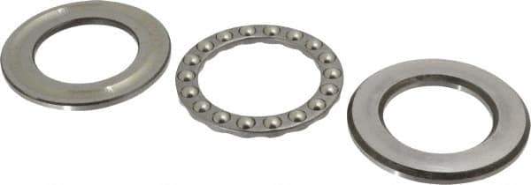 INA Bearing - 2" Inside x 3-11/32" Outside Diam, 13/16" Thick, Steel Ball Thrust Bearing - 22,600 Lbs. Static Capacity, 9,200 Max Pressure x Velocity - Eagle Tool & Supply