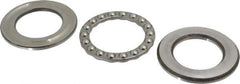 INA Bearing - 2" Inside x 3-11/32" Outside Diam, 13/16" Thick, Steel Ball Thrust Bearing - 22,600 Lbs. Static Capacity, 9,200 Max Pressure x Velocity - Eagle Tool & Supply
