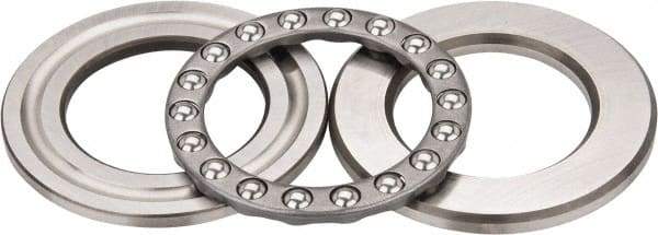 INA Bearing - 2-1/4" Inside x 3-23/32" Outside Diam, 13/16" Thick, Steel Ball Thrust Bearing - 22,600 Lbs. Static Capacity, 9,000 Max Pressure x Velocity - Eagle Tool & Supply