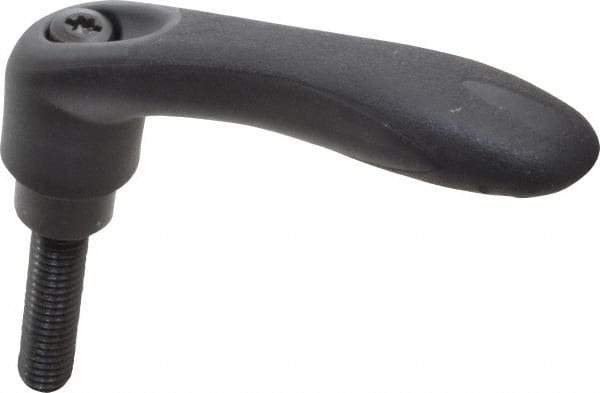 Gibraltar - 3/8-16, 0.63" Hub Diam, Thermoplastic Elastomer Adjustable Clamping Handle - 1.57" Stud Length - Eagle Tool & Supply