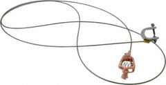 Hubbell Workplace - 19 AWG, 10 Ft., Alligator Clip, C-Clamp, Grounding Cable with Clamps - Noninsulated, Federal Specification A-A-59466-010 - Eagle Tool & Supply