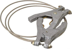 Hubbell Workplace - 19 AWG, 5 Ft., Hand Clamp, Grounding Cable with Clamps - Noninsulated, Includes 2 Hand Clamps - Eagle Tool & Supply