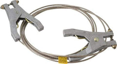 Hubbell Workplace - 19 AWG, 10 Ft., Hand Clamp, Grounding Cable with Clamps - Noninsulated, Includes 2 Hand Clamps - Eagle Tool & Supply