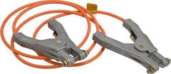 Hubbell Workplace - 19 AWG, 5 Ft., Hand Clamp, Grounding Cable with Clamps - Orange, Includes 2 Hand Clamps - Eagle Tool & Supply