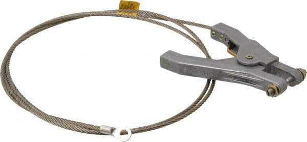 Hubbell Workplace - 19 AWG, 5 Ft., Hand Clamp, Terminal, Grounding Cable with Clamps - Noninsulated - Eagle Tool & Supply