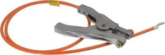 Hubbell Workplace - 19 AWG, 3 Ft., Hand Clamp, Terminal, Grounding Cable with Clamps - Orange - Eagle Tool & Supply