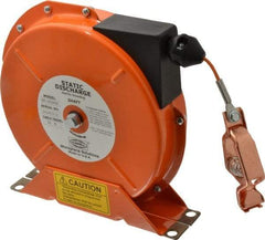 Hubbell Workplace - 1/8 Inch x 50 Ft. Stranded Cable Grounding Reel - Spring Driven Reel - Eagle Tool & Supply