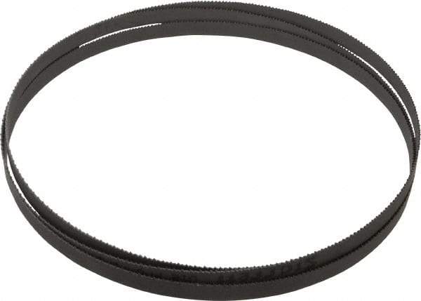 Starrett - 10 to 14 TPI, 7' 5" Long x 1/2" Wide x 0.035" Thick, Welded Band Saw Blade - Bi-Metal, Toothed Edge, Raker Tooth Set, Contour Cutting - Eagle Tool & Supply