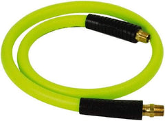 Legacy - 1/2" ID x 0.74" OD 4' Long Lead-In Whip Hose - FNPT x MNPT Swivel Ends, 300 Working psi, 140°, 3/8" Fitting, Green - Eagle Tool & Supply