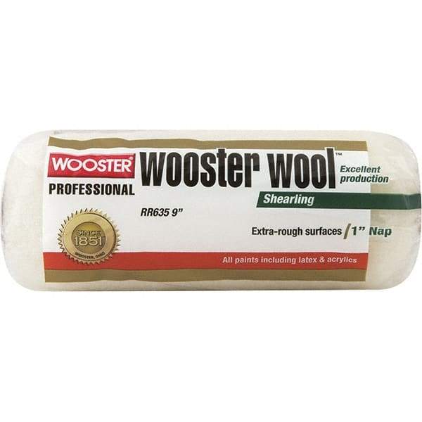 Wooster Brush - 1" Nap, 9" Wide Paint Roller - Rough Texture, Lambswool - Eagle Tool & Supply