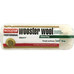 Wooster Brush - 3/4" Nap, 9" Wide Paint Roller - Rough Texture, Lambswool - Eagle Tool & Supply