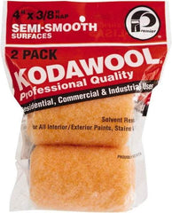 Premier Paint Roller - 3/8" Nap, 4" Wide Paint Roller Cover - Semi-Smooth Texture, Polyester & Wool - Eagle Tool & Supply
