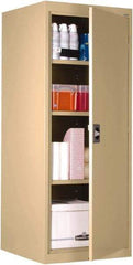 Sandusky Lee - 4 Shelf Locking Storage Cabinet - Steel, 24" Wide x 24" Deep x 60" High, Tropic Sand - Eagle Tool & Supply