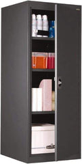 Sandusky Lee - 4 Shelf Locking Storage Cabinet - Steel, 24" Wide x 24" Deep x 60" High, Charcoal Gray - Eagle Tool & Supply