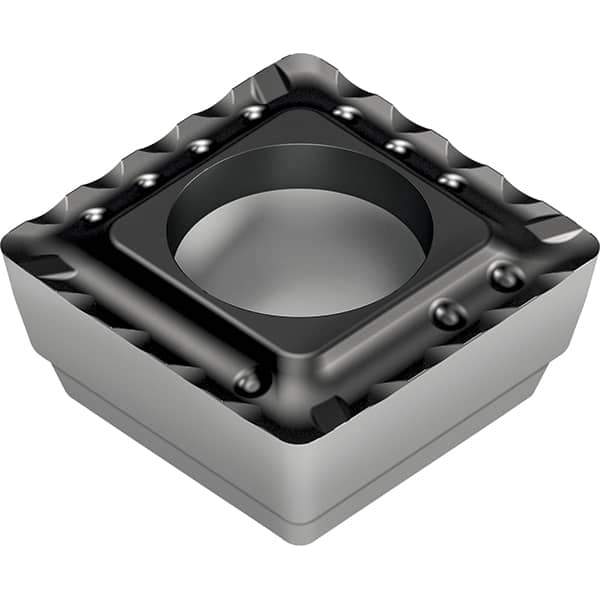 Walter - P4848 E67 Grade WKP35S Carbide Indexable Drill Insert - 5.53mm Thick, TiCN/Al2O3/TiN Finish, Square, 16.5mm Inscribed Circle, 1mm Corner Radius - Eagle Tool & Supply