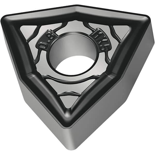 Walter - WNMG333 MK5 Grade WKK20S Carbide Turning Insert - TiCN/Al2O3/TiCN Finish, 80° Trigon, 3/8" Inscr Circle, 3/16" Thick, 3/64" Corner Radius - Eagle Tool & Supply