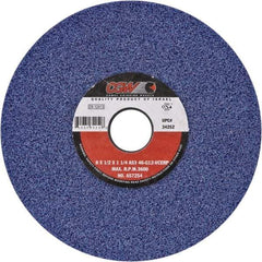 Camel Grinding Wheels - 7" Diam x 1-1/4" Hole x 1/2" Thick, H Hardness, 60 Grit Surface Grinding Wheel - Ceramic, Type 1, Medium Grade, Vitrified Bond, No Recess - Eagle Tool & Supply