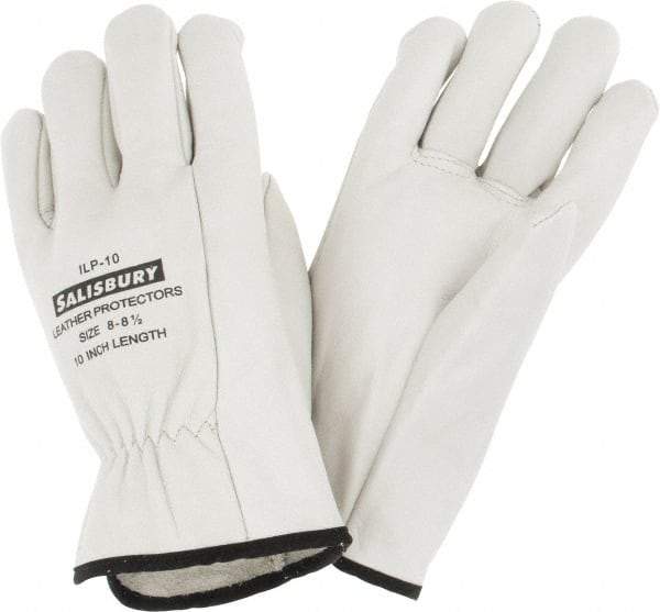 Salisbury by Honeywell - Class 0, Size L (8), 10" Long, Cowhide Leather Protector - Tan - Eagle Tool & Supply