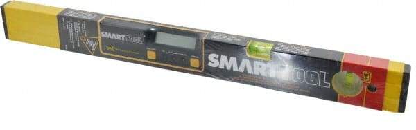 Smart Tool - 24" Long 2 Vial Box Beam Level - Aluminum, Silver, 1 Level & 1 Plumb Vials - Eagle Tool & Supply