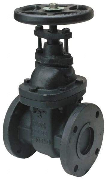 Legend Valve - 5" Pipe, Class 125, Flanged Cast Iron Solid Wedge Stem Gate Valve - 200 WOG, 125 WSP, Bolted Bonnet - Eagle Tool & Supply