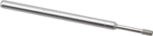 Made in USA - 0.157" Head Thickness Diamond (Abrasive) Grinding Pin - 1/8" Shank Diam Fine Grade, 120 Grit - Eagle Tool & Supply