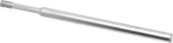 Made in USA - 0.157" Head Thickness Diamond (Abrasive) Grinding Pin - 1/8" Shank Diam Fine Grade, 120 Grit - Eagle Tool & Supply