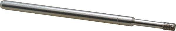 Made in USA - 0.157" Head Thickness CBN Grinding Pin - 1/8" Shank Diam Fine Grade, 120 Grit - Eagle Tool & Supply