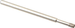 Made in USA - 0.109" Head Diam x 0.157" Head Thickness CBN Grinding Pin - 1/8" Shank Diam Fine Grade, 120 Grit - Eagle Tool & Supply