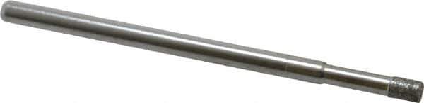 Made in USA - 1/8" Head Diam x 0.157" Head Thickness Diamond (Abrasive) Grinding Pin - 1/8" Shank Diam Fine Grade, 120 Grit - Eagle Tool & Supply