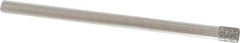 Made in USA - 0.14" Head Diam x 0.197" Head Thickness CBN Grinding Pin - 1/8" Shank Diam Fine Grade, 120 Grit - Eagle Tool & Supply