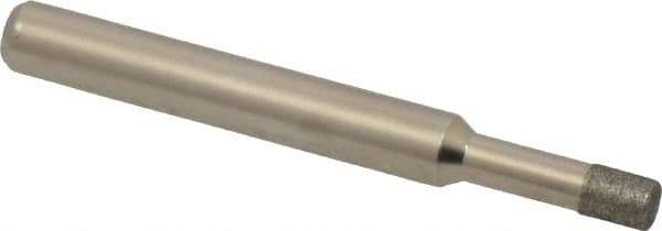 Made in USA - 0.177" Head Diam x 1/4" Head Thickness Diamond (Abrasive) Grinding Pin - 1/4" Shank Diam Coarse Grade - Eagle Tool & Supply