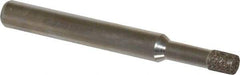 Made in USA - 0.177" Head Diam x 1/4" Head Thickness CBN Grinding Pin - 1/4" Shank Diam Fine Grade, 120 Grit - Eagle Tool & Supply