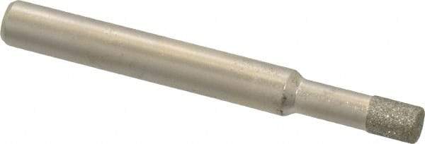 Made in USA - 0.197" Head Diam x 1/4" Head Thickness Diamond (Abrasive) Grinding Pin - 1/4" Shank Diam Fine Grade, 120 Grit - Eagle Tool & Supply