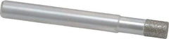 Made in USA - 1/4" Head Diam x 0.275" Head Thickness Diamond (Abrasive) Grinding Pin - 1/4" Shank Diam Fine Grade, 120 Grit - Eagle Tool & Supply