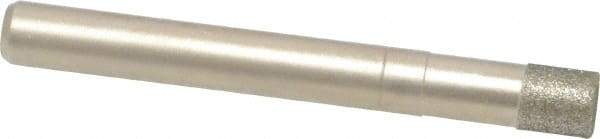 Made in USA - 1/4" Head Diam x 0.275" Head Thickness Diamond (Abrasive) Grinding Pin - 1/4" Shank Diam Fine Grade, 120 Grit - Eagle Tool & Supply