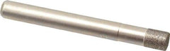 Made in USA - 1/4" Head Diam x 0.275" Head Thickness CBN Grinding Pin - 1/4" Shank Diam Fine Grade, 120 Grit - Eagle Tool & Supply