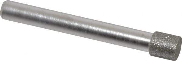 Made in USA - 0.315" Head Diam x 0.315" Head Thickness Diamond (Abrasive) Grinding Pin - 1/4" Shank Diam Fine Grade, 120 Grit - Eagle Tool & Supply