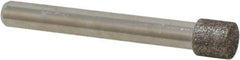 Made in USA - 0.335" Head Diam x 0.315" Head Thickness CBN Grinding Pin - 1/4" Shank Diam Fine Grade, 120 Grit - Eagle Tool & Supply
