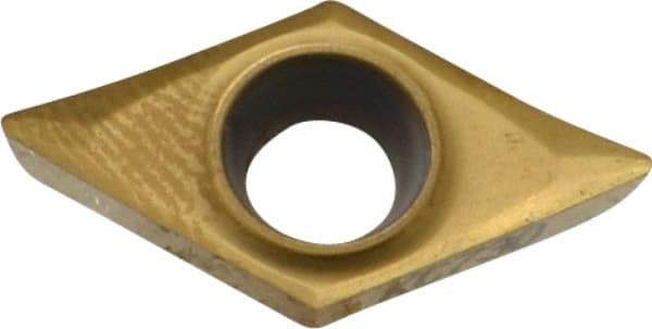 Kennametal - DPGT32.51 HP Grade KC730 Carbide Turning Insert - TiN Finish, 55° Diamond, 3/8" Inscr Circle, 5/32" Thick, 1/64" Corner Radius - Eagle Tool & Supply