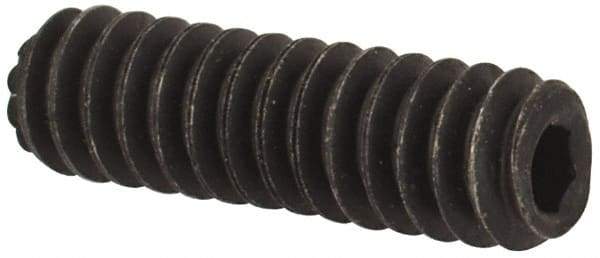 Value Collection - #4-40 UNC, 3/8" OAL, Knurled Cup Point Set Screw - Grade 8 Alloy Steel, 0.05" Key - Eagle Tool & Supply
